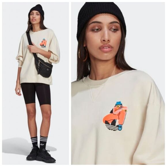 NWT|Adidas Adicolor Essentials x Egle Embroidered Sweatshirt, XS - Picture 1 of 13